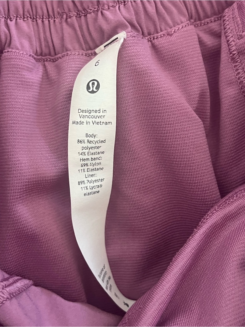 Lululemon size 6 Athletic Shorts - Pink and Lavender - Picture 4 of 4